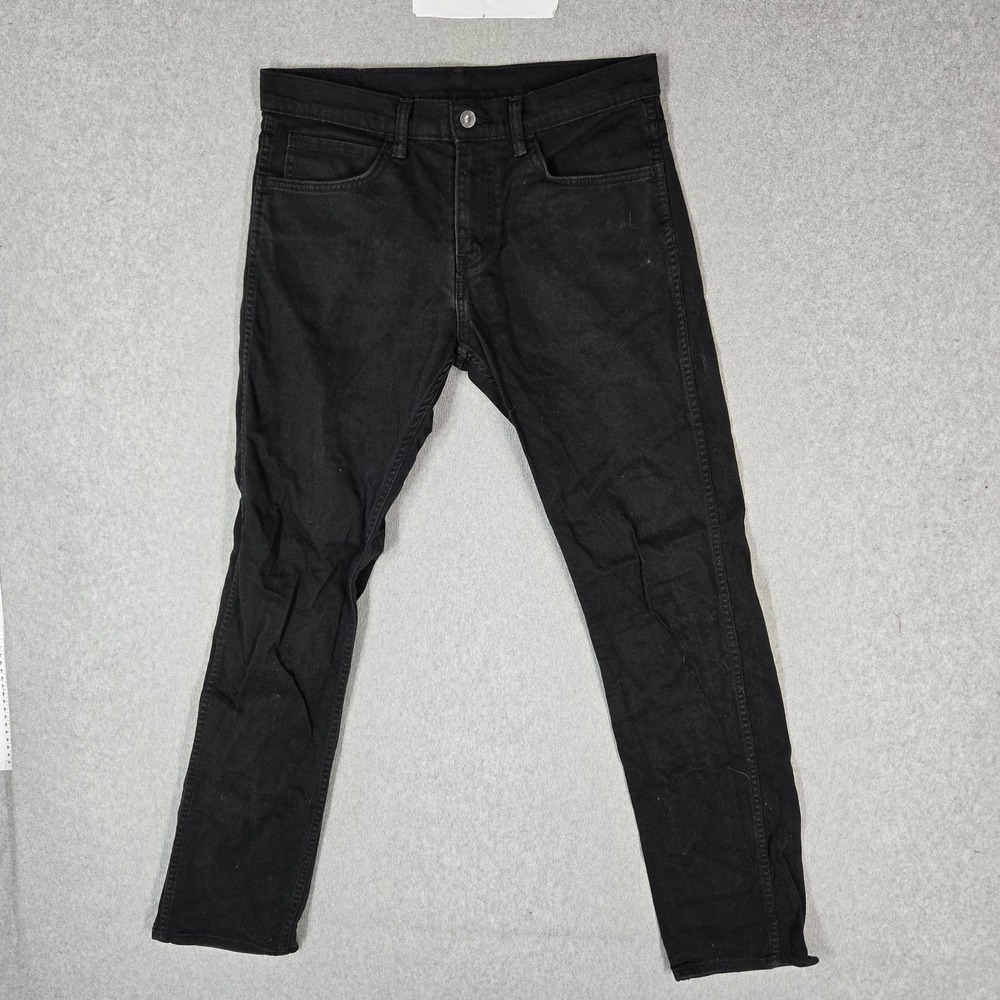 Levi's 513 Men Jeans 32X34 Black Denim Slim Straight 31" Inseam